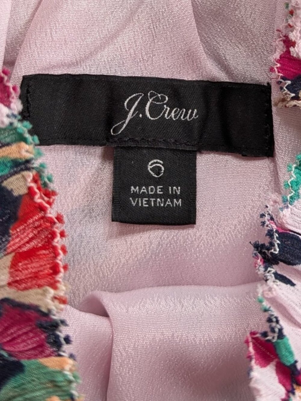 J. Crew Women's Sleeveless Mock Neck Smocked Top Size 6 Floral - Picture 4 of 12